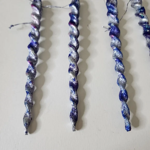 5 HANDCRAFTED Upcycled Swirly Unicorn Icecicle Ornaments HANDPAINTED Holiday - Picture 5 of 17